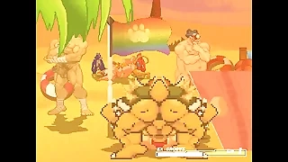 M.U.G.E.N.r-18 DEUX Presents Bowser Phase Nude Beach Party Boobs Loyalty II (Bowser Koopa VS Kim Kap Hwan)
