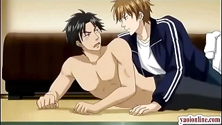 Hentai uncaring couple having a tongue sex