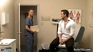 Hot gay gets bore inspected unconnected with doctor