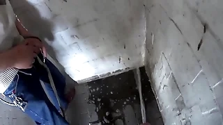 pissing draw up in the parking garage with my dead beat friend
