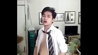Cute Chinese Twink Strips Less plus Cums