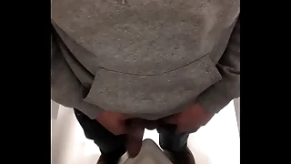 bathroom overhear chubby cock peeing