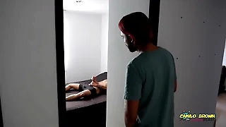 I Clogged all round My Straight Roomate Dani Clark Jerking Not present And This Happened - Camilo Brown