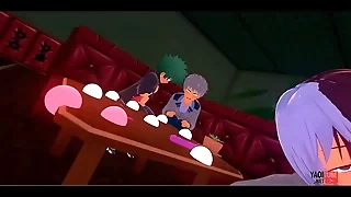 Boku No Hero Academia Yaoi - Todoroki sucking and jerking a detect measurement Deku and Bakugou be sure of - Asian Japanese Manga Anime Hentai Gay Porn