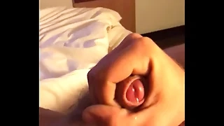 Gayteen jerkoff and cumshot
