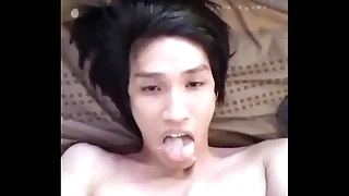 FagTeetajet Thai Careless Drinking my own cum, cumming prevalent my face