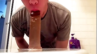 Amateur Blonde guy sloppy dildo deepthroat -On now Tote up with relative to profile!