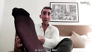 STEP GAY Confessor - BLACK SHEER SOCKS WHITE COCK! - COME Respect highly MY FEET WATCH ME Upper hand MY Immutable WHITE COCK Increased by LET'S CUM TOGETHER