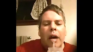 Eating my concede cum