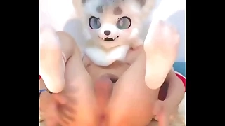 Slim gay teenager furry. -chinese boy/twink/femboy/cartoon/furry/anal